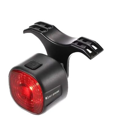 33*30*33mm WEST BIKING Luz de travão de bicicleta com LEDs de sinal de virada e carregamento tipo-C