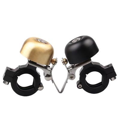Corno de alumínio para bicicletas clássicas Retro Ciclismo Acessórios de manobras de bicicletas de ouro preto