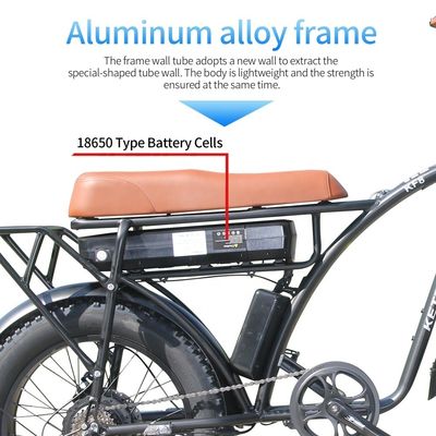 Bicicleta elétrica de pneus gordos de 20 polegadas com capacidade de bateria de 23AH e engrenagem de 7 velocidades na UE