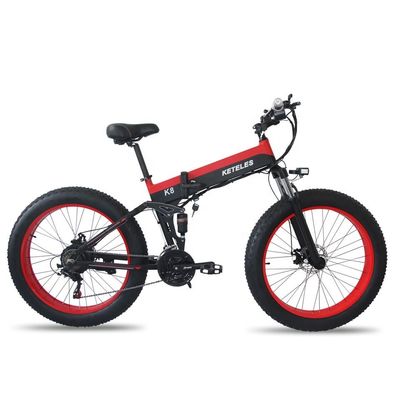 15AH Bateria 26x4.0 polegadas Bicicleta elétrica com motor de 1000W de alta potência e engrenagem de 7 velocidades