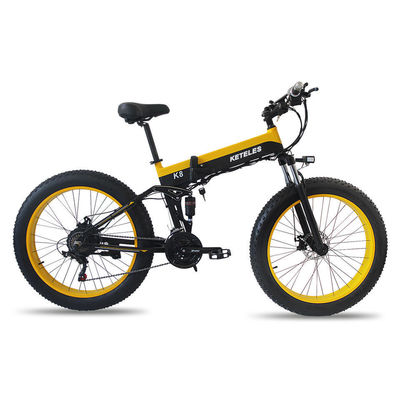 15AH Bateria 26x4.0 polegadas Bicicleta elétrica com motor de 1000W de alta potência e engrenagem de 7 velocidades