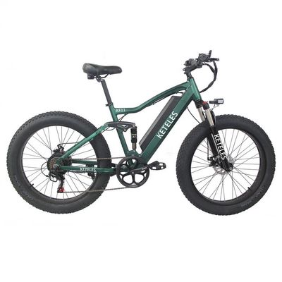 Quadro de liga de alumínio 48V 13AH Bateria de lítio Pneus gordos Bicicleta elétrica com motor de 1000W