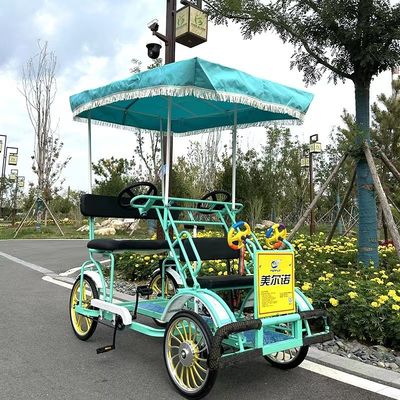Quadro de aço 26' Tandem 4 rodas Adultos estrada bicicleta turística para a praia Turista andar de bicicleta