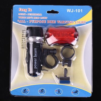 Alta luminosidade traseira da bicicleta girando luz feixe de energia 5 LED acessórios de bicicleta conjunto combinado