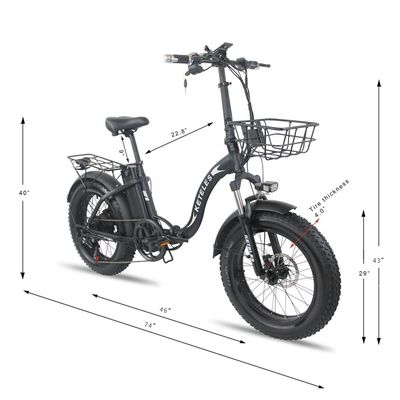 EU Stock 250W Motor 15AH Bateria de Lítio E-Bike dobrável com e 20x4.0 polegadas Pneus gordos