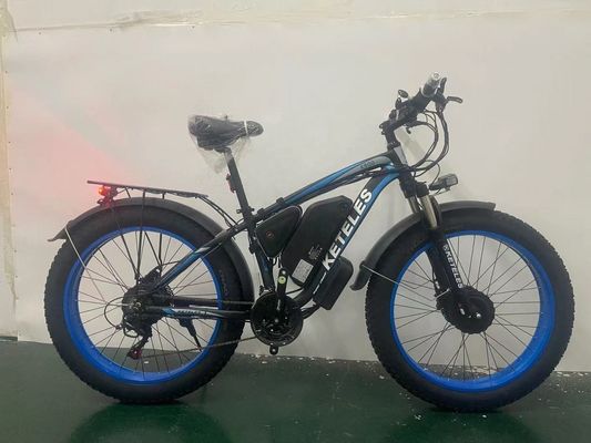 EU Warehouse Disc Brake 72V 2000W Motor traseiro duplo 23AH Bateria de lítio 26&quot;x4.0&quot; Fat Tire Bike elétrico