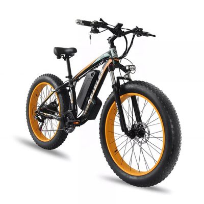 1000W Motor 18AH Bateria 26" Fat Pneus Bicicleta Elétrica Alcance por Potência 31 60 km