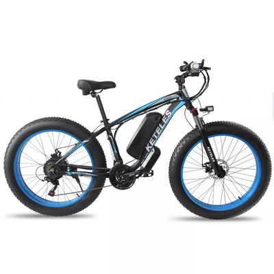 1000W Motor 18AH Bateria 26" Fat Pneus Bicicleta Elétrica Alcance por Potência 31 60 km