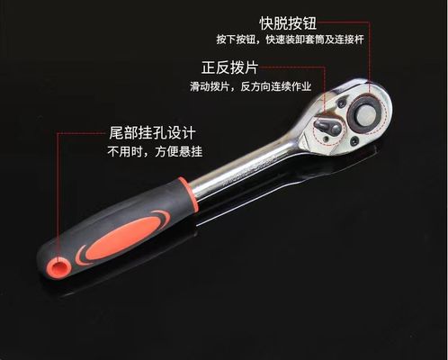 Ferramentas de veículos de mosca grandes médias pequenas 1/2 3/8 1/4 Tamanhos Chave de racha de libertação rápida