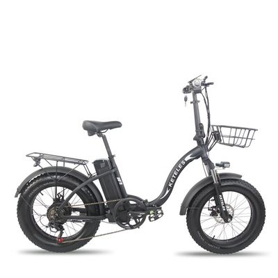 EU Warehouse 1000W 20x4.0 Fat Tire Folding Electric Bike com bateria de lítio de 48V 18Ah