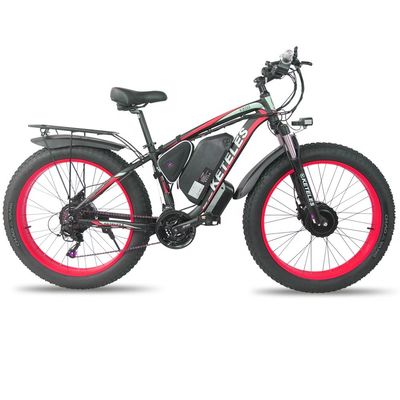 Freio de disco 26 "Tamanho de roda Motor duplo 2000W 23AH Bateria de lítio Bicicleta elétrica de tração de duas rodas