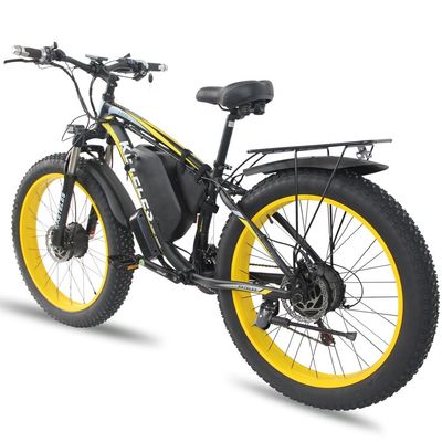 Freio de disco 26 "Tamanho de roda Motor duplo 2000W 23AH Bateria de lítio Bicicleta elétrica de tração de duas rodas