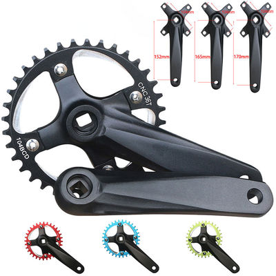 Crankset de bicicleta 104BCD 152mm Crankset/disco não integrado 32/34/36/38t em preto/azul/verde/vermelho