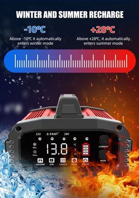 -Chic Design Foxsur 12V 24V 25A Carregador de Bateria Inteligente para Carros
