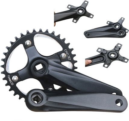 Crankset de bicicleta 104BCD 152mm Crankset/disco não integrado 32/34/36/38t em preto/azul/verde/vermelho