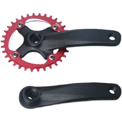 Crankset de bicicleta 104BCD 152mm Crankset/disco não integrado 32/34/36/38t em preto/azul/verde/vermelho