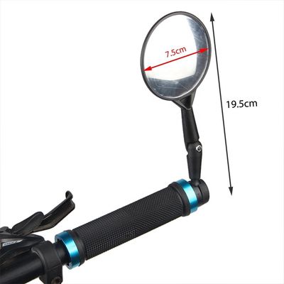 50g Refletor de segurança de rotação de 360 graus Espelho convexo para bicicletas de montanha e de estrada Espelho de plástico durável