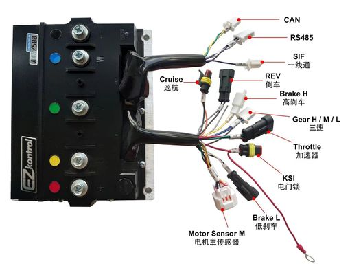 Controlador de corrente contínua sem escovas de 48V de 27 velocidades com Bluetooth para bicicletas híbridas elétricas de 3KW-20KW
