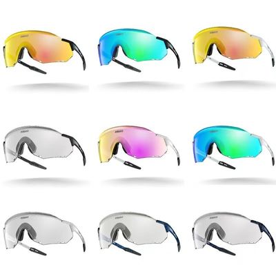 Imprimir Logotipo do Cliente Unisexo Personalizável Riml Óculos de bicicleta Óculos de mudança de cor