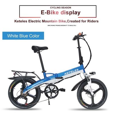 Mercado da UE Bicicleta elétrica dobrável de 20 polegadas com motor de 36 V 250 W e bateria de lítio de 10 AH