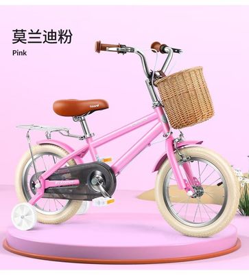 Bicicleta de rodas de treinamento infantil de aço para meninas e meninos de 2 a 7 anos Correndo de bicicleta