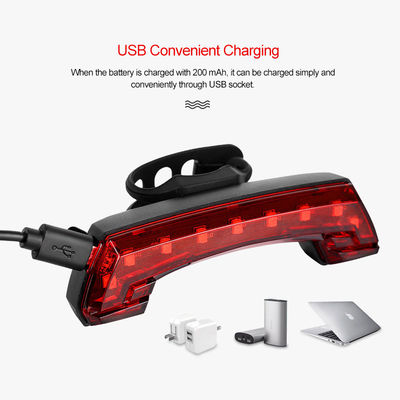 Fique seguro na sua bicicleta com a luz traseira USB inteligente e o controle remoto sem fio