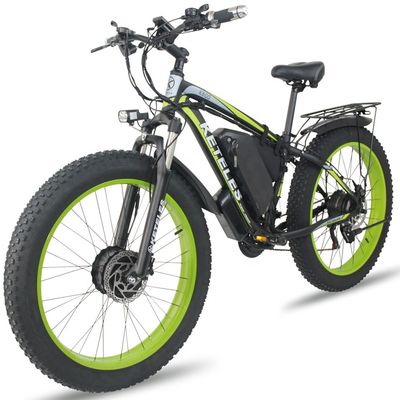 26AH 2000W de alta potência de duas rodas motrizes Bicicleta elétrica de motor duplo com pneu gordo de 26x4.0 polegadas