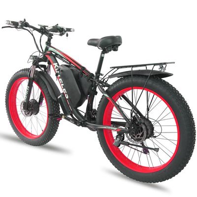 26AH 2000W de alta potência de duas rodas motrizes Bicicleta elétrica de motor duplo com pneu gordo de 26x4.0 polegadas