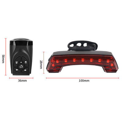 Fique seguro na sua bicicleta com a luz traseira USB inteligente e o controle remoto sem fio