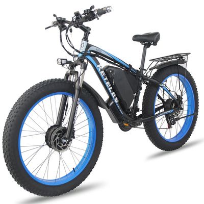 26AH 2000W de alta potência de duas rodas motrizes Bicicleta elétrica de motor duplo com pneu gordo de 26x4.0 polegadas
