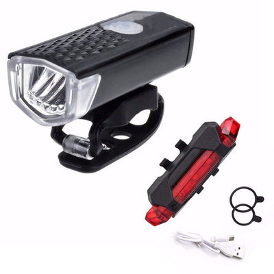 Luz dianteira Luz traseira USB LED Bicicleta recarregável Bicicleta Light Set para Mountain Cycle