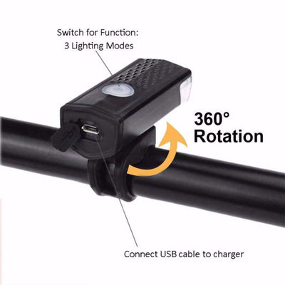 Luz dianteira Luz traseira USB LED Bicicleta recarregável Bicicleta Light Set para Mountain Cycle