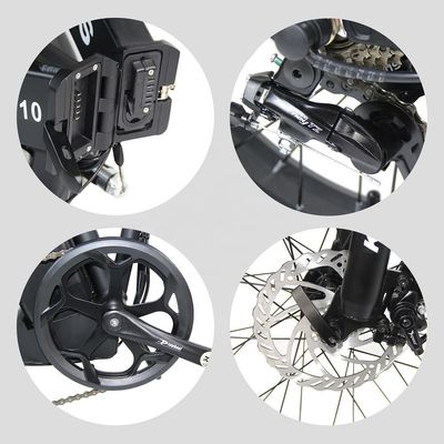 2024 Direct 20x4.0 polegadas de pneu gorduroso E-bike dobrável 1000W com 7 velocidades de engrenagens Motor do eixo traseiro