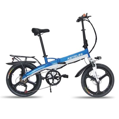 48V 350W 10AH bicicleta elétrica com 20 polegadas de quadro dobrável e 31-60km de alcance por potência