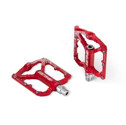 2021 ENLEE Pedais ultraleves de liga de alumínio vermelho/preto para bicicleta de estrada de mountain bike
