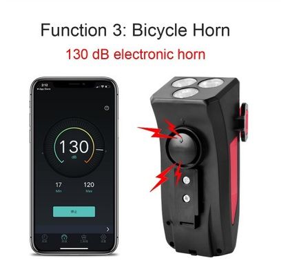 USB Recarregável LED Bicicleta Farol Bicicleta Corno Porta-telefone Powerbank para viagem noturna