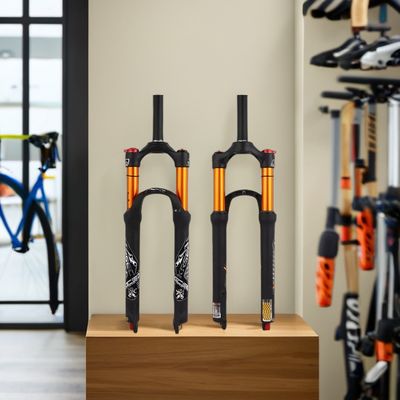 Bicicletas MTB de material de carbono Garfos de choque de ar para bicicletas BMX de 26/27.5/29 polegadas em 2024