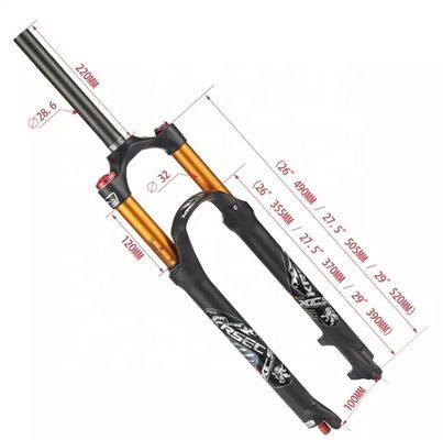 Bicicletas MTB de material de carbono Garfos de choque de ar para bicicletas BMX de 26/27.5/29 polegadas em 2024
