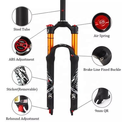 Bicicletas MTB de material de carbono Garfos de choque de ar para bicicletas BMX de 26/27.5/29 polegadas em 2024