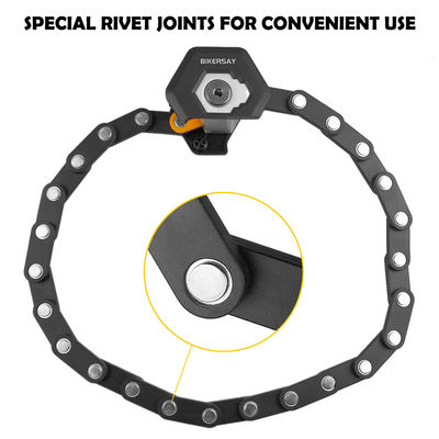 Bicicleta de montanha bicicleta rodoviária fechadura dobrável anti-roubo 85cm com 3 chaves liga de zinco liga de aço