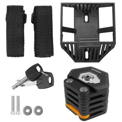 Bicicleta de montanha bicicleta rodoviária fechadura dobrável anti-roubo 85cm com 3 chaves liga de zinco liga de aço