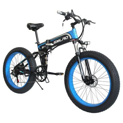 Eletric Bike Fat Pneumatic 13AH SMLRO S11 26x4.0 polegadas 48V 1000W Motor 7 velocidade