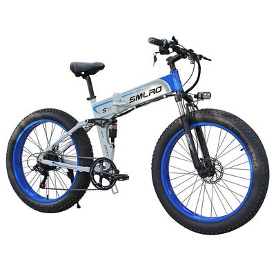 Eletric Bike Fat Pneumatic 13AH SMLRO S11 26x4.0 polegadas 48V 1000W Motor 7 velocidade