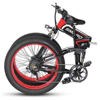 Eletric Bike Fat Pneumatic 13AH SMLRO S11 26x4.0 polegadas 48V 1000W Motor 7 velocidade