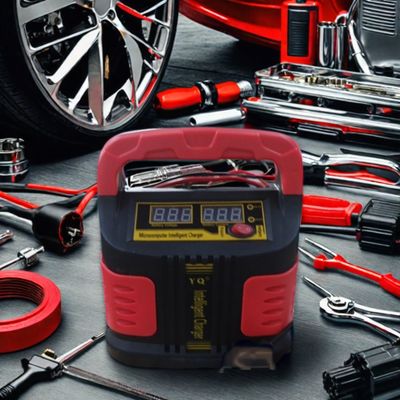 Tiroflx General 15A Carregador de bateria inteligente para automóveis e motocicletas de 12V/24V