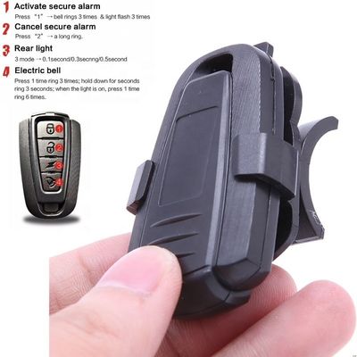 COB Fonte de luz brilhante Alarme anti-roubo de bicicleta sem fio com som de 110 dB