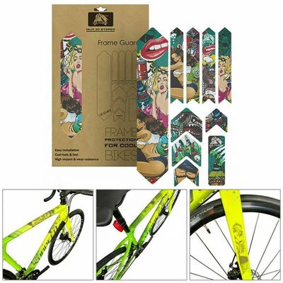 Adesivos de bicicleta de PVC para proteção do quadro antiderrapante do MTB e design personalizado da bicicleta de estrada