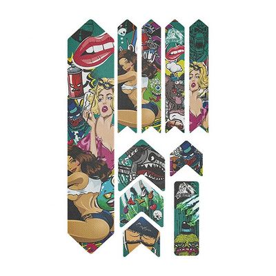 Adesivos de bicicleta de PVC para proteção do quadro antiderrapante do MTB e design personalizado da bicicleta de estrada