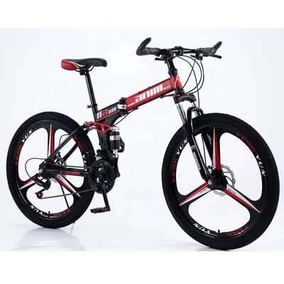 Bicicleta de montanha de 26 polegadas com estrutura de aço carbono e rodas de liga de alumínio de 20 polegadas