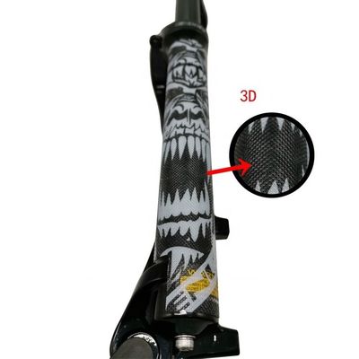 Autocolante de proteção de garfo de bicicleta 3D à prova d'água para proteção decorativa do quadro de bicicleta